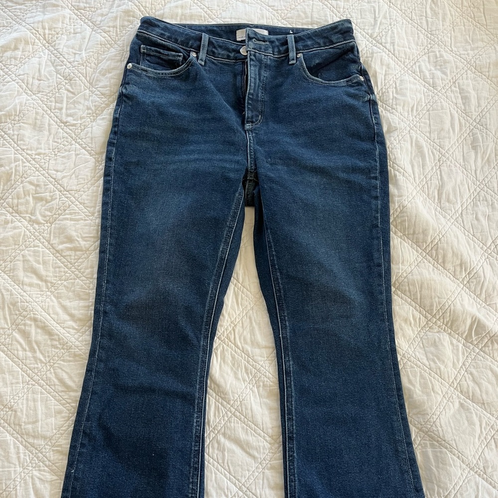 Loft Curvy High Waisted Kick Crop Jeans